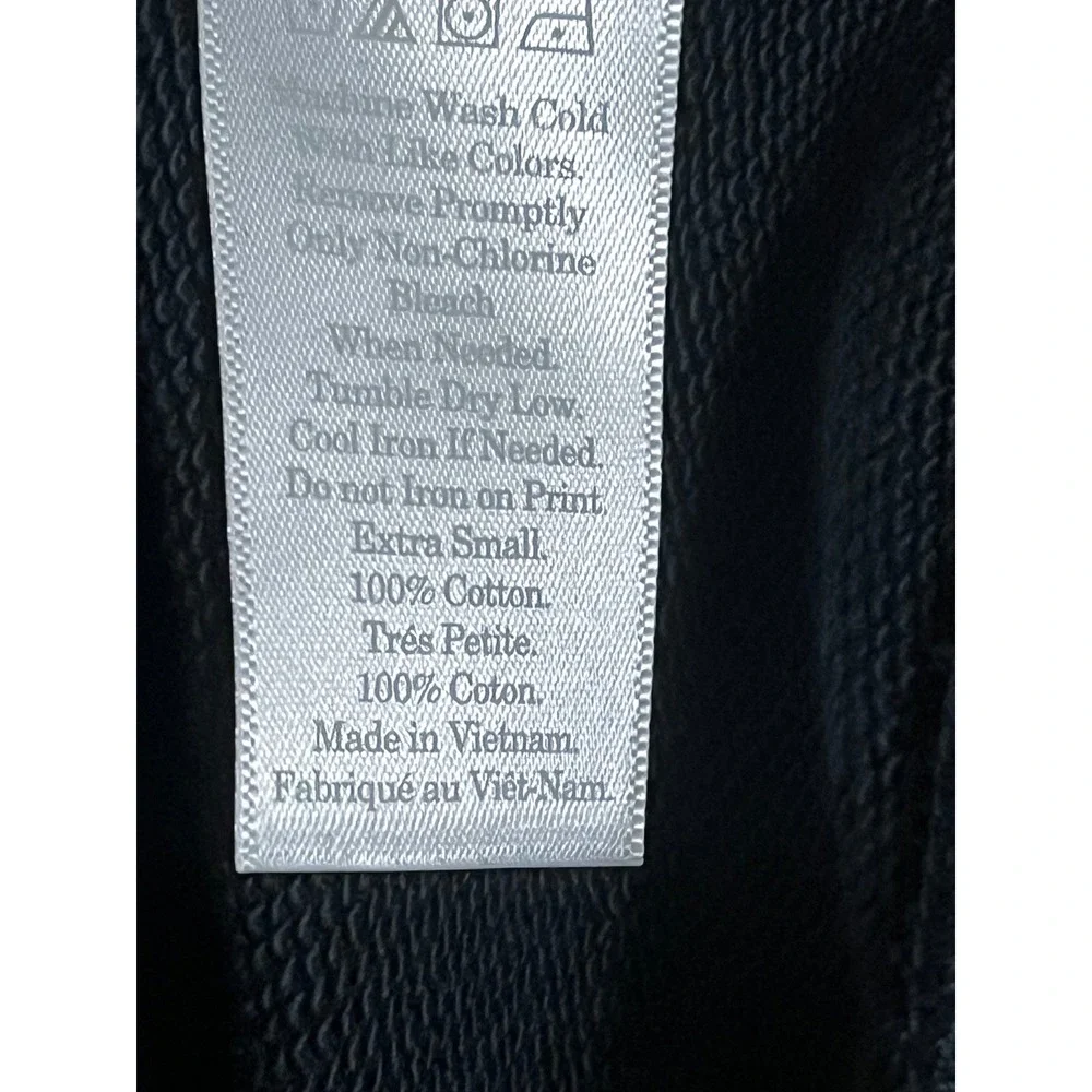 Everlane 100% Human Black Crew‎ Neck Sweatshirt XS Extra Small Cotton